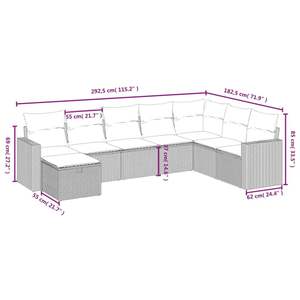Grand ensemble de canapés de jardin modulaires en polyrotin noir et acier, mobilier d'extérieur moderne - Product Image 4