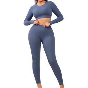 Conjuntos de Yoga sin costuras para mujer, ropa de Yoga para correr, Tops, mallas de realce, ropa deportiva, conjuntos de Fitness para gimnasio 2025 - Product Image 1