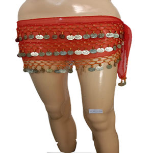 Pañuelo de cadera para danza del vientre, falda de danza del vientre con monedas brillantes, equipo de disfraz de baile, EE. UU. - Product Image 6