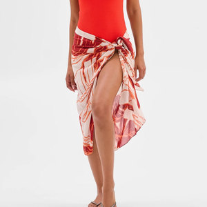 Pareo de Playa para Mujer al por Mayor, Falda Envolvente de Rayón Suave, Traje de Baño, Cubrebañador con Estampado Floral Tropical, Ropa de Playa para Vacaciones de Verano - Product Image 6