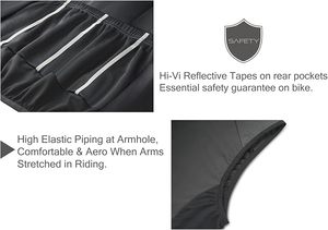 Chaleco de Ciclismo para Hombre con 3 Bolsillos de Carga y Cinta Reflectante, Chaleco de Ciclismo Cortavientos de Micro Softshell - Product Image 3