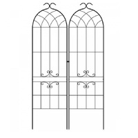 Treillis de jardin en métal noir le plus vendu pour roses, vigne, glycine et plantes grimpantes – Motif carré, taille et forme personnalisables