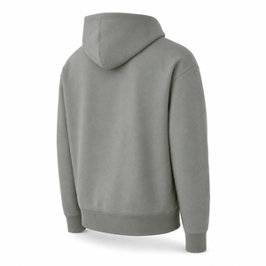 Sweat à capuche gris sauge épais avec cordon de serrage pour homme, coupe classique, 100 % coton molletonné avec poches, service OEM ODM - Product Image 4