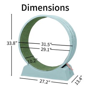 80*34*86CM Light Blue PP Track Connector Assembly Circular Design Green Carpet 15kg <b>Cat</b> Treadmill 1 <b>Cat</b> Teaser <b>Exercise</b> <b>Wheels</b> - Product Image 4