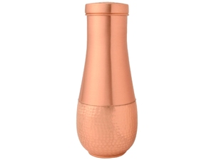 Hammered Design Copper <b>Bottle</b> Design copper <b>bottle</b> is handcrafted from high quality pure copper by skilled artisans - Product Image 5