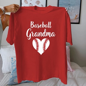 เสื้อยืดพิมพ์ลายคุณยายสำหรับผู้หญิง100% คอตตอนแท้ใส่สบายพอดีตัวสไตล์ลำลอง - Product Image 1