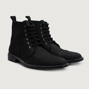 Zapatos Casuales de Moda, Zapatos de Vestir Elegantes 2026, Botas de Cuero Genuino Negro Nubuck Derby Personalizadas OEM al por Mayor - Product Image 1