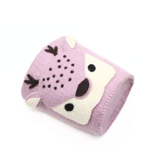 Panier en feutre de cerf lavande fait à la main ami de la forêt violette avec un style simple - Product Image 4