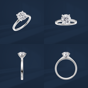 Anillo de Platino con Diamante Redondo de Laboratorio de 2.00ct, Diseño Elegante con Tiras Cruzadas, Anillo de Aniversario, Precio de Fábrica DIFF - Product Image 5