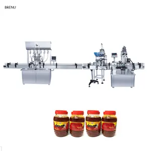 Máquina de enchimento de mel autoadesiva, máquina de enchimento automática para garrafas ghee, embalagem de bebida fria