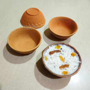 Contenedores de arcilla de terracota hechos a mano con tapas, Juego de 3 ollas de barro naturales, botes de cocina para productos secos - Product Image 5