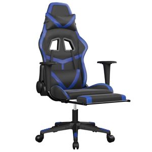 Chaise de jeu noire et bleue - Product Image 6