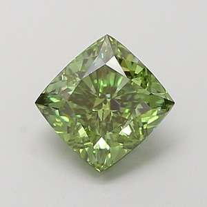 Diamant de laboratoire CVD vert vif fantaisie modifié taille coussin carré de 1,23 carat, clarté VS1, excellente taille, pierre précieuse de luxe pour bijoux - Product Image 4