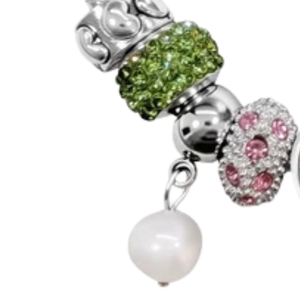   Pulsera de Perlas Elegante para Mujer, Color Rosa, Verde y Dorado, Joyería de Moda, Accesorio de Muñeca con Estilo, Premium - Product Image 3