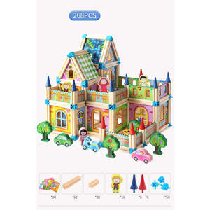 WUDLY Master of Architecture Wooden <b>Building</b> Blocks <b>Toy</b> Set Educational Construction Play - Product Image 5