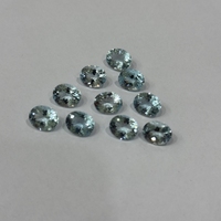 Aigue-marine naturelle transparente bleue, taille ovale 9x11mm, calibrée, non traitée, provenant de Madagascar, pierres précieuses en vrac pour la vente en gros