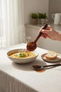 Ensemble moderne de cuillères et fourchettes à salade en résine époxy – Couverts attrayants pour servir la salade, grande cuillère et spatule, vaisselle au meilleur prix - Product Image 2