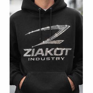 Sudadera con Capucha de Algodón 100% de Primera Calidad al por Mayor para Hombre, con Cierre y Pedrería, Diseño Nuevo de Fabricante de Sudaderas con Capucha y Pedrería - Product Image 1