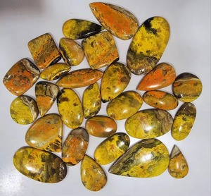 Lote al por mayor de piedras sueltas de jaspe abeja natural de calidad, cabujones ovalados, pera y redondos, de Indonesia, para fabricación de joyas. - Product Image 6