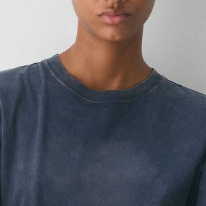 Vêtements décontractés pour l'été, col rond, avec logo personnalisé, service de conception OEM, prix bas, t-shirts pour femmes à manches courtes - Product Image 2