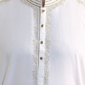 Pure <b>White</b> Traditional <b>Shalwar</b> <b>Kameez</b> Luxury Cotton Crisp Finish Lightweight Eid Wear Men's <b>Shalwar</b> <b>Kameez</b> - Product Image 4