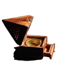 Natural Finished Bamboo <b>Bakhoor</b> <b>burner</b> for Traditional Arabic Incense Burning Rituals Ornate Carved Designs Eco-Friendly - Product Image 1