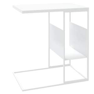 Table console en bois d'ingénierie blanc 21,7 x 14,2 x 23,4 pouces - Product Image 5