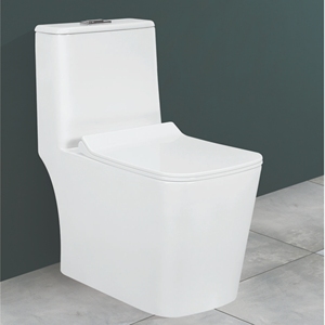 WC monobloc Wateron à double chasse, fonctionnement automatique, écologique, à sortie verticale, design contemporain, pour salle de bain, garantie 5 ans - Product Image 3