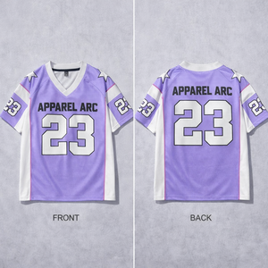 เสื้อฟุตบอลตาข่ายสีม่วงพาสเทล หมายเลข 23 เสื้อกีฬาแบบยูนิเซ็กซ์ แบรนด์ส่วนตัว ผู้ผลิตขายส่งจากสหรัฐอเมริกา - Product Image 1