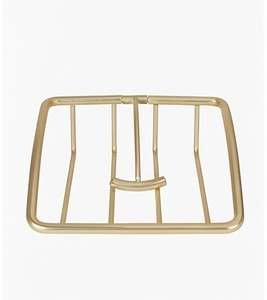 Porte-serviettes en métal doré poli, design élégant, articles de table, ustensiles de cuisine, parfait pour les restaurants et les hôtels. - Product Image 1
