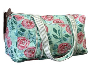 Sac de voyage de grande taille fait à la main nouveau sac à dos de sport matelassé en coton imprimé fermeture éclair multi-usage bagage de sport personnalisé - Product Image 1