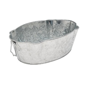 Cubo de Hielo de Metal Martillado, Enfriador de Bebidas de Acero Inoxidable con Asas para Champán, Vino, Cerveza y Cócteles, 5.35 Galones - Product Image 4