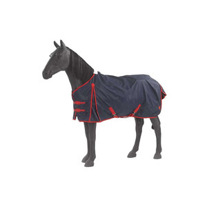 Navy Blue Horse Rug With <b>Red</b> Trim Nylon <b>Material</b> All Weather Protection - Product Image 1