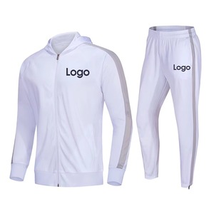 Survêtement unisexe rouge à capuche, manches longues, couleur unie, style sportif avec poches latérales, fermeture éclair, respirant, en polyester, pour l'automne - Product Image 5