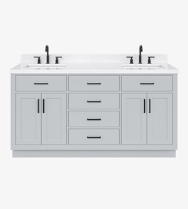 Meuble-lavabo de salle de bain personnalisé Timothy 66 pouces, double vasque, 9 options de finition, directement de l'usine au Vietnam - Product Image 1