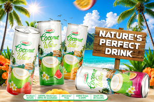 Solution d'import-export en gros pour distributeurs et partenaires de boissons au Vietnam : Eau de coco en vrac avec jus de mangue en canettes minces - Product Image 2