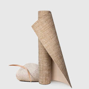 Colchoneta de yoga antideslizante de primera calidad, yute sostenible y goma natural, esterilla de ejercicio de yoga ecológica ética - Product Image 3