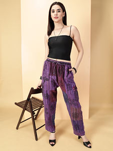 Imprimé personnalisé femmes népalais Patch-travail coton Joggers confortable tissé vêtements de nuit pour l'été printemps mode décontracté Tribal - Product Image 6