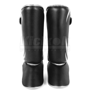 Protections de tibia en cuir PU pour le football, cadre en acier carbone, design léger, rembourrage confortable, protection complète pour adultes - Product Image 2