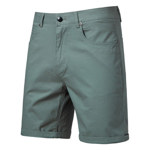 Shorts décontractés pour hommes, nouveau style d'été, coupe droite, slim, cinq pouces, grande taille, couleur unie - Product Image 5
