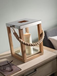 Farol de madera para velas, personalizado y hecho a mano, para eventos y decoración del hogar, para suelo y colgar. - Product Image 4