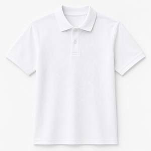 Polo blanc personnalisé pour homme, 100% coton piqué, polo uni à manches courtes, uniforme de golf, uniforme d'entreprise, OEM, ODM, marque privée - Product Image 1