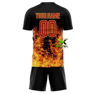 Uniforme Deportivo Personalizado Vantex, Camiseta de Fútbol Roja con Estampado, Manga Corta, Número 00 Impreso, 100% Poliéster de Secado Rápido - Product Image 6