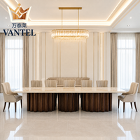 Table de salle à manger d'hôtel sur mesure, grande table en bois pour restaurant commercial, directement de l'usine, pour projets de mobilier hôtelier