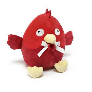 Red Plush Chicken Toy with White <b>Bow</b> 31cm-50cm Christmas Decoration for Kids 2 to 4 Years Unisex Soft Stuffed Animal - Product Image 1