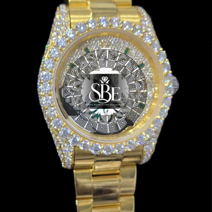Reloj de pulsera de plata con diamantes de la mejor calidad, estilo hip hop brillante, caja de acero inoxidable duradera para eventos, regalos para hombres. - Product Image 1