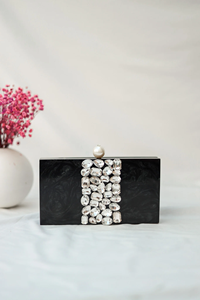 Bolso de mano de resina de diseño, hecho a mano con epoxi y acrílico, para novias, cócteles y eventos. - Product Image 4