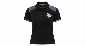เสื้อเชิ้ตผู้หญิง Ostriya Intl ทรงปกติ แขนสั้น ผ้าถักโพลีเอสเตอร์ 100% แห้งเร็ว ระบายอากาศได้ดี ป้องกันการเป็นขุย ลาย Argyle - Product Image 5