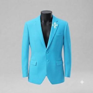 Pantalon de costume en velours pour homme, style italien, infroissable, respirant, avec fermeture boutonnée, design plat sur le devant, en viscose/polyester - Product Image 6