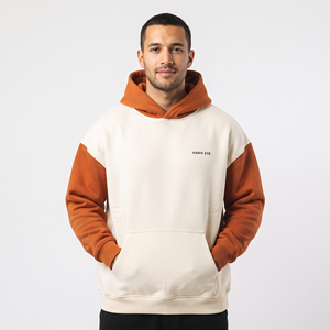 Sudadera con Capucha de Algodón Grueso Estilo Urbano, Logotipo Personalizado, Hombros Caídos, Dos Colores, Informal, para Hombre - Product Image 5